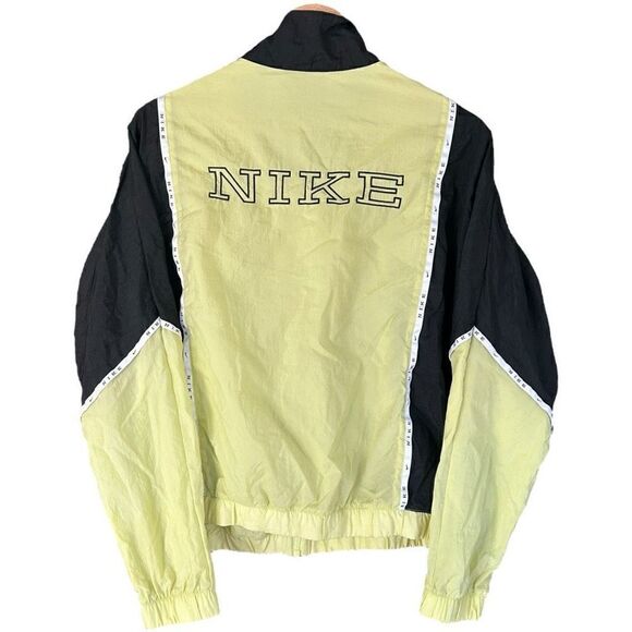 Nike Yellow & Black Retro Full Zip Windbreaker Size XS - Picture 1 of 4